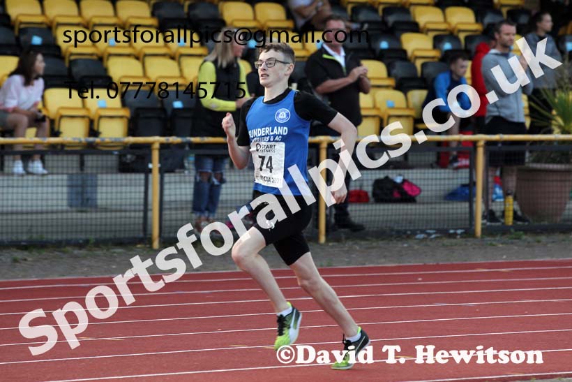 1500 metres, 2021 North East Grand Prix 5, Monkton, Wednesday, July 21st. Photo: David T. Hewitson/Sports for All Pics